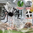 thumbnail image 4 of Decoraciones de Halloween de 295 Pulgadas, Telaraña de Halloween, Decoración Exterior de 59 Pulgadas, Araña Falsa para Jardín, Decoración de Casa Embrujada., 4 of 5