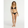 thumbnail image 3 of Time and Tru Women's and Women's Plus Ribbed Side Tie Bikini Swim Bottoms, Sizes XS-2X, 3 of 5