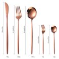 thumbnail image 4 of Silverware Sets, 30 Pieces Stainless Steel Flatware Set, Utensils Set Service for 6, Tableware Cutlery Set for Home and Restaurant, Knives Forks Spoons, Mirror Polished, Dishwasher Safe, Rose Gold, 4 of 6