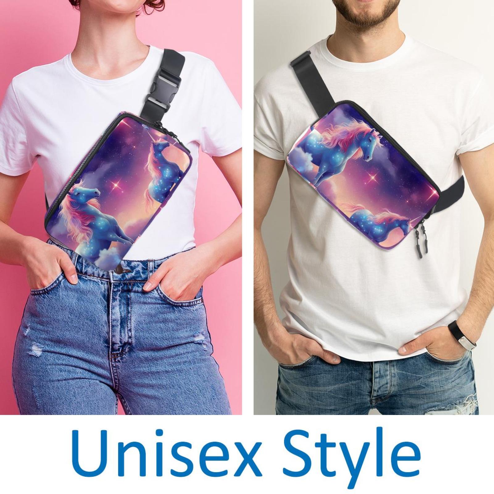 Star Unicorns Lightweight Adjustable Running Belt with Extension Strap for Unisex - Fanny Pack Waist Bag for Fitness and Exercise