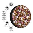 thumbnail image 4 of Sikiie Flower Bunny PVC Leather Spare Tire Wheel Cover Spare Tire Cover, for Car Truck SUV Camper Trailer Universal Fit(14-17in)-15 inch, 4 of 6
