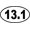 Gold(Chrome Mirror), variant on Gold(chrome Mirror) Decaltor 13.1 Half Marathon Black Oval Car Decal Heavy Duty Waterproof 3'' X 5''