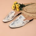 thumbnail image 3 of Xucatan Women's Sparkly Sequin Flat Sandals, Slip On Mule Slippers with Abstract Design, Plus Size Elegant Evening Wear Gift, 3 of 9