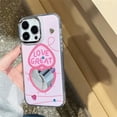 thumbnail image 3 of 3D Diamond Cute Love Heart Plating Mirror Phone Case Compatible with iPhone Case (Clear,iPhone 13 Pro Max), 3 of 6