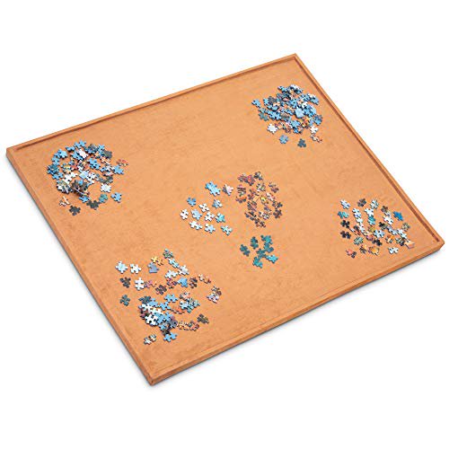 Jumbl Soft Puzzle Board Lightweight Portable Jigsaw Puzzle Assembly Tray With Non Slip Felt Surface Edged Border Extra Large Workspace Up To 1 500 Pieces Table Measures 35 8 X 25 8 Walmart Com Walmart Com