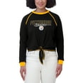 thumbnail image 4 of Women's WEAR by Erin Andrews Black Pittsburgh Steelers Tie-Front Long Sleeve T-Shirt, 4 of 4