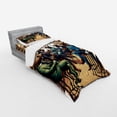 thumbnail image 2 of Ambesonne Humorous Bedding Set 3 Pcs, Happy Hour Bulls and Bears, Twin, Sand Brown Multicolor, 2 of 2