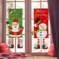 thumbnail image 3 of pitrice Christmas Banner Window Sign Christmas Window Flag Polyester Decorative Banner for Shop Bar Hotel, Snowflake, 3 of 7