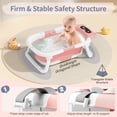 thumbnail image 4 of COOSEYA Baby Bathtub ,Collapsible Baby Bathtub , Bath Tub with Cushion and Thermometer ,Newborn to Toddler Portable Travel Multifunctional Bathing 0-2 Years (Bear/Pink), 4 of 8