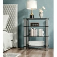 thumbnail image 5 of FITUEYES Luxury Gray AV Component Media Stand Audio Rack 4-Tier Entertainment Shelves TV Stand for Entertainment Center Stereo Cabinet, 5 of 5