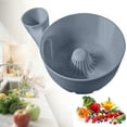 thumbnail image 2 of 1 Pc 3D Printed Automatic Fruit Washer Bowl with Strainer Portable Fruit Washing Spinner Bowls Draining Fruits and Veggies Cleaner Device Multipurpose Rinse Basket for Kitchen, 5.51"x4.33", Gray, 2 of 5