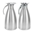 thumbnail image 3 of Yajisi 1.5L / 50.7 oz Stainless Steel Thermal Carafe Double Wall Vacuum Jug Insulated Coffee Pitcher Hot Cold Water Dispenser Silver Premium Carafe For Home Kitchen Office Everyday Use, 3 of 9
