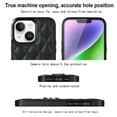 thumbnail image 4 of SaniMore for iPhone 14 6.1" 2022 Case, PU Leather Case with Luxury Fashion Lattice for Girls Women 360° Rotating Metal Ring/Kickstand Shockproof Durable Case For iPhone 14 6.1 Inch, Black, 4 of 8