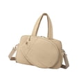 thumbnail image 4 of Bolsa de tenis para gimnasio con correa para el hombro y la mano, impermeable, para viajes, para mujeres y hombres. Caqui, 4 of 9