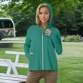 thumbnail image 4 of LIUJUNSHOP Women's Summer Lightweight UPF Protective Full Zip Hooded Outdoor Shirt with and Pockets, 4 of 9