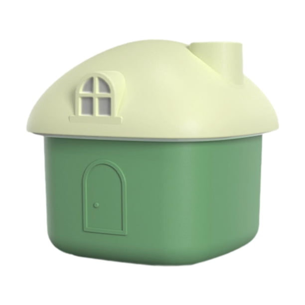 Humidificador portátil con forma de casa, 280 ml, ideal para yoga, spa, habitación infantil. Verde