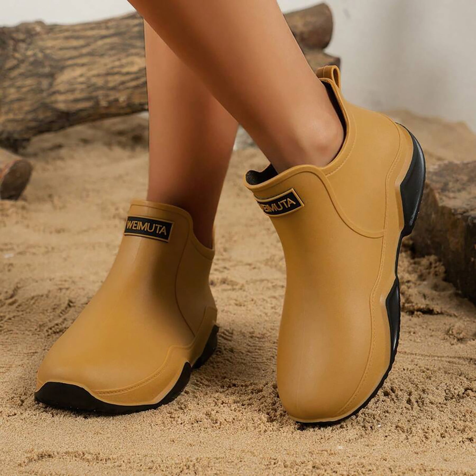 YLYL Womens Mens Rain Boots Waterproof Rubber Chelsea Shoes Outdoor Walking Water Shoes Ankle Boots