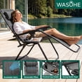 thumbnail image 5 of WASUHE Zero Gravity Recliner Chair Set of 2, Foldable Outdoor Lounge Chair with Cup Holder, Adjustable Patio Chair for Beach, Pool, Patio, Gray, 5 of 9