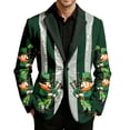 thumbnail image 4 of IWRICH Men's St. Patrick's Day Corduroy Blazer Long Sleeve Printed Suit Jackets Sports Coats Double Button Casual Jacket with Pocket 04-Green M, 4 of 4