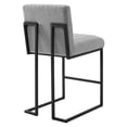 thumbnail image 4 of Modway Indulge 26.5" Channel Tufted Fabric Counter Stool in Light Gray/Black, 4 of 8