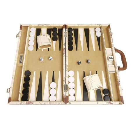 Middleton Games 18-inch Map Backgammon Set - Medium - White price history on PriceWatchPro