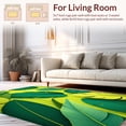 thumbnail image 2 of ODIKA 2'x3' Machine Washable Non-Slip Area Rug, Stylish Tropical Leaf with Bold Yellow and Green Accents High Traffic Rug, Green, 125941, 2 of 7
