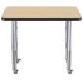 thumbnail image 6 of ECR4Kids 24in x 36in Rectangle Premium Thermo-Fused Adjustable Activity Table Maple/Black/Silver - Super Leg, 6 of 8