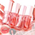 thumbnail image 1 of Dulele Juego de 4 aceites labiales con sabor a fruta, aceite hidratante para labios, brillo de labios no pegajoso, bálsamo labial hidratante, nutritivo, cuidado de labios para mujeres/melocotón/fresa, 1 of 5