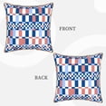 thumbnail image 3 of ZNDUO Flat Color Blue Block Doodle Pattern Throw Pillows for Couch-Indoor Decorative Pillows,20"x20", 3 of 8