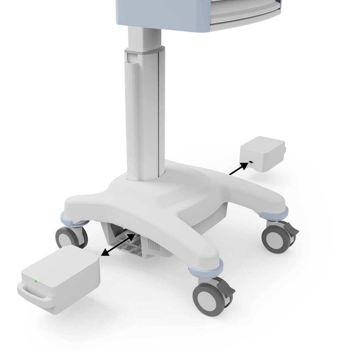 Luxor Vital Power Deluxe Mobile Workstation Cart, Freestanding