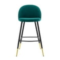 thumbnail image 6 of Modway Cordial Fabric Bar Stools - Set of 2 in Teal, 6 of 7