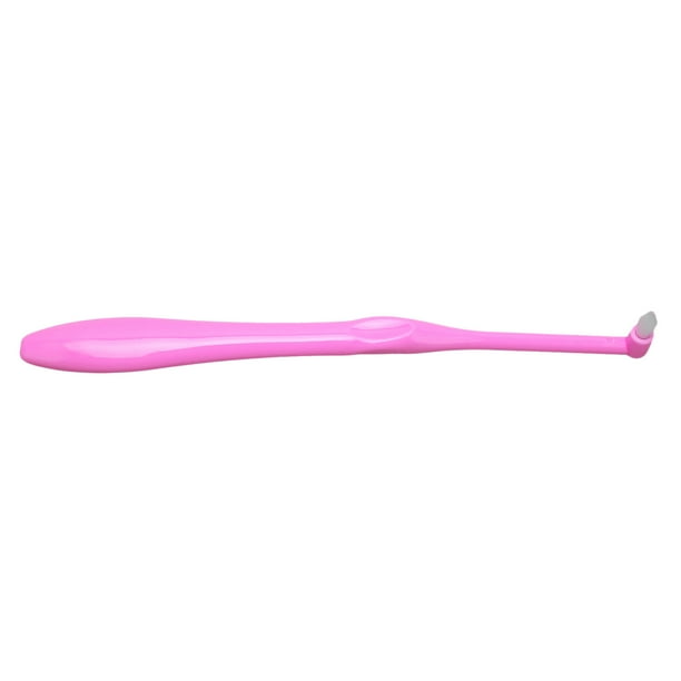 Cepillo interespacial único, cepillo de dientes dental de ortodoncia, frenos, cepillo de dientes de limpieza, color rosa