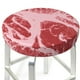 thumbnail image 3 of Balery Striped Meat Fundas de asiento para taburete de bar redondo de tela de terciopelo ajustables que protegen de arañazos y manchas para sillas de 14 a 17 pulgadas.-12 inch, 3 of 7