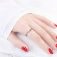 thumbnail image 4 of Xihbxyly Anillo de Estrella de Moda, Diseño Ahuecado, Detalle de Circonita Cúbica, Aleación Ajustable, Regalo Maravilloso para Mujeres, Hombres y Adolescentes, Cumpleaños, Aniversario y Navidad, Cómo, 4 of 5
