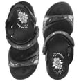 thumbnail image 5 of GP Wedge Platform Snap Lock Sandals for Women: 0758 Black, EU39 (US Size 7.5 - 8), 5 of 7