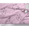 thumbnail image 2 of Soimoi Pink Cotton Poplin Fabric To Travel Is To Live Text Decor Fabric Printed Yard 42 Inch Wide, 2 of 2