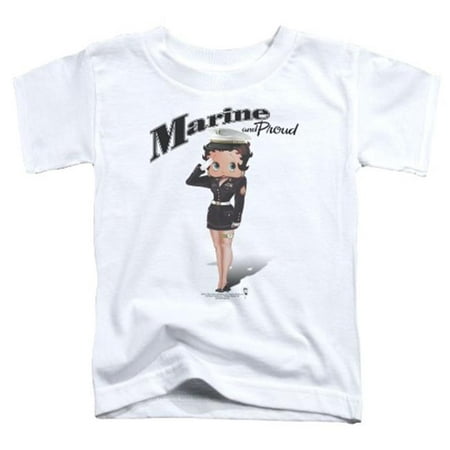 

Trevco Boop-Marine Boop - Short Sleeve Toddler Tee - White- Small 2T