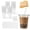 Clear-16 oz, variant on 100 Pack 20 oz Clear Plastic Cups with Lids & Straws Disposable Cold Drinking Cups for Iced Coffee, Juice, Party, Picnic, BBQ, Travel, Events