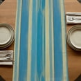 thumbnail image 5 of Blue Yellow 108 Inch Table Runner, Vintage Farmhouse Abstract Wooden Grain Farmhouse Dresser Scarf Cotton & Linen Tablerunner for Dining/Kitchen Island/Holiday Party Décor 13" x 108", 5 of 9