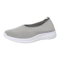 thumbnail image 2 of Orthopedic Shoes for Women,Orthopedic Dress Shoes for Women,Women’s Knitted Flat Walking Shoes Comfortable Slip On Mesh Lightweight Low Heel Sneakers Casual Soft Gym Nurse Work Mom Loafers,Gray,9, 2 of 5