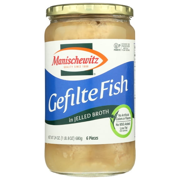 Manischewitz Gefilte Fish In Jelled Broth, 24 Oz