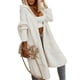 thumbnail image 5 of Suéter de otoño e invierno, cárdigan con solapa, capucha, largo, letra, chaqueta de punto suelta de lana, 5 of 5