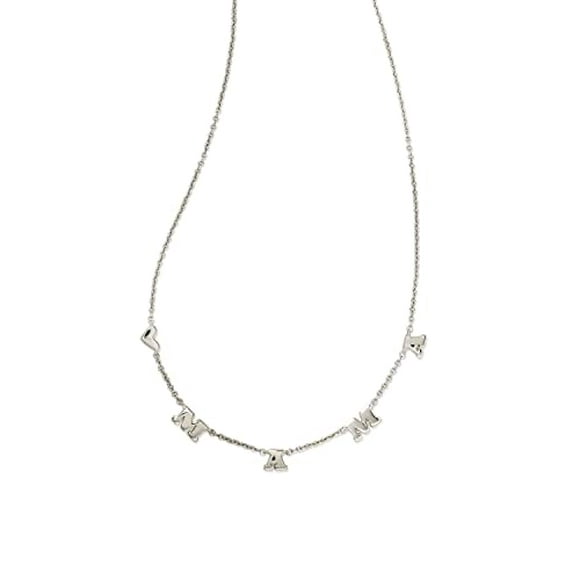 Kendra Scott Mama Pendant Strand Necklace, Fashion Jewelry for Women, Rhodium-Plated