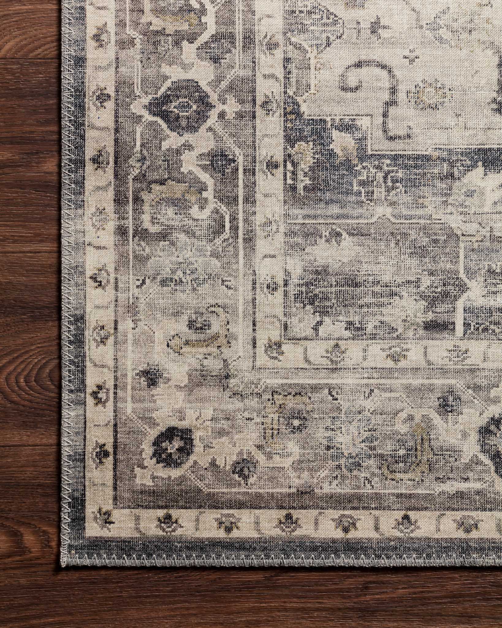 Loloi Hathaway Printed Oriental Steel / Ivory Area Rug