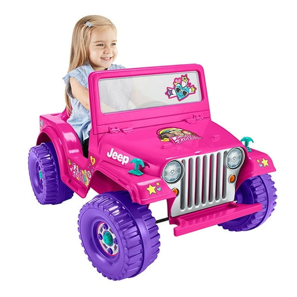 Montable eléctrico Power Wheels Barbie Jeep Wrangler volts rosa