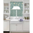 thumbnail image 4 of Turquoise Beige Dandelion Kitchen Curtains Sets 24 Inch Length with Valance, Farmhouse Botanical Blossom Swag Valances and Tiers Curtain Set Drapes Swag Curtains for Living Room, Bathroom, Bedroom, 4 of 6
