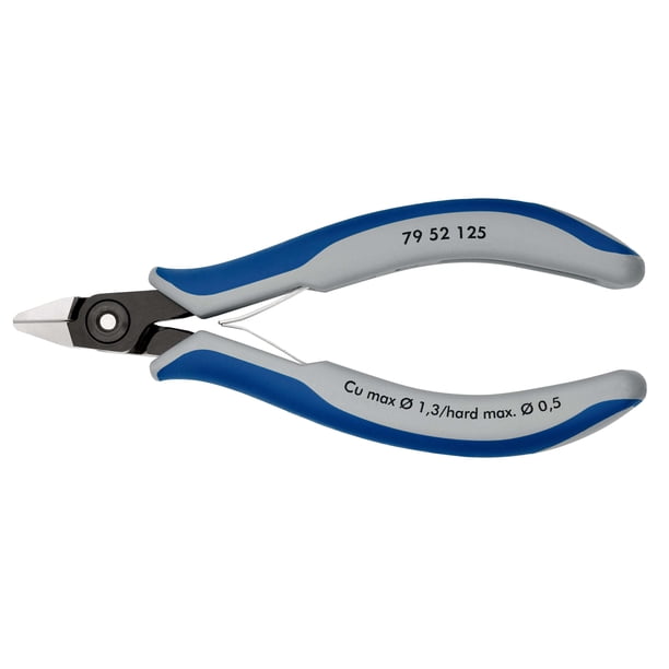 KNIPEX 79 52 125 Pinzas de precisión de corte diagonal para electrónica Con fundas en dos componentes bruñido 125 mm