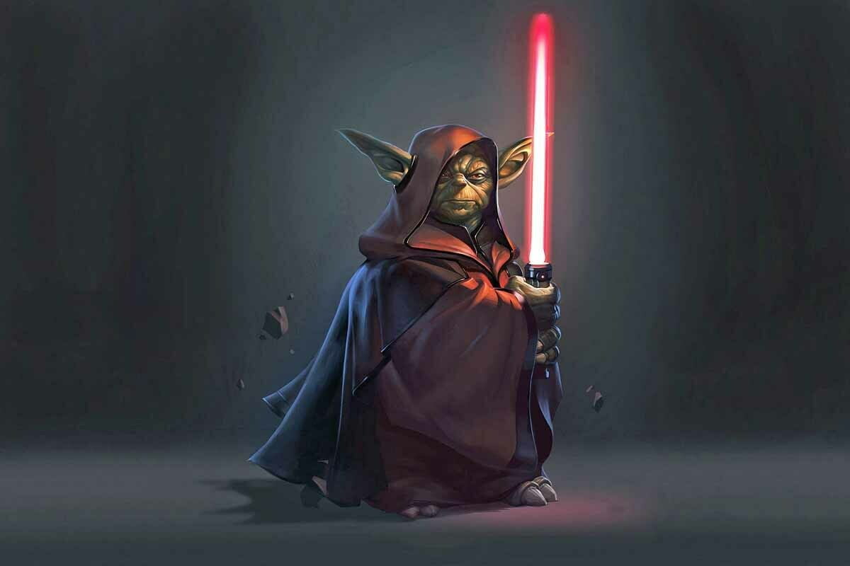 Darth Yoda Canvas OR Print Wall Art