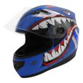 thumbnail image 2 of TCMT DOT Full Face Helmet for Kids & Youth Flip Up Visor for Motorcycle Atv Mx Motocross Offroad Street Dirt Bike Blue Youth XXL Size, 2 of 10
