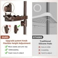 thumbnail image 2 of 32-122inch Corner Shower Caddy Tension Pole Brown, Rustproof Drill-Free Shower Shelves for Bathroom Bathtub Washbasin, Adjustable Shower Organizer with 4 Tier Patent Stable Shelves & Towel Bars, 2 of 13